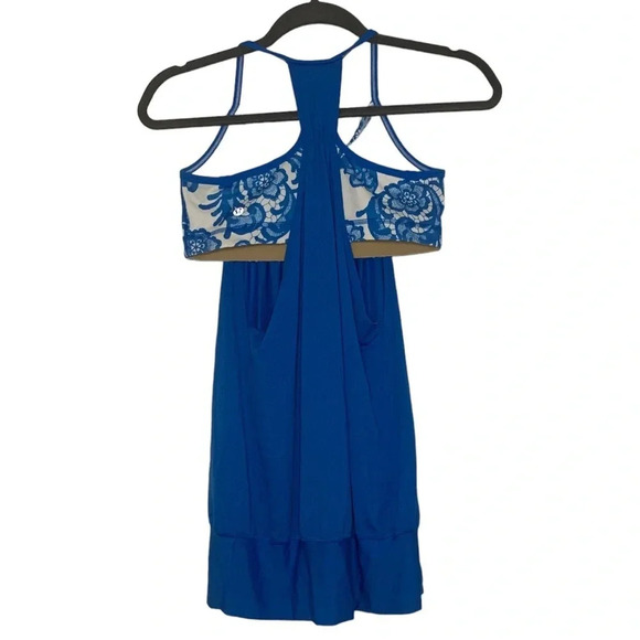 Lululemon No Limits Tank in Beaming Blue/Laceoflage Polar Cream Beaming Blue - Picture 9 of 13